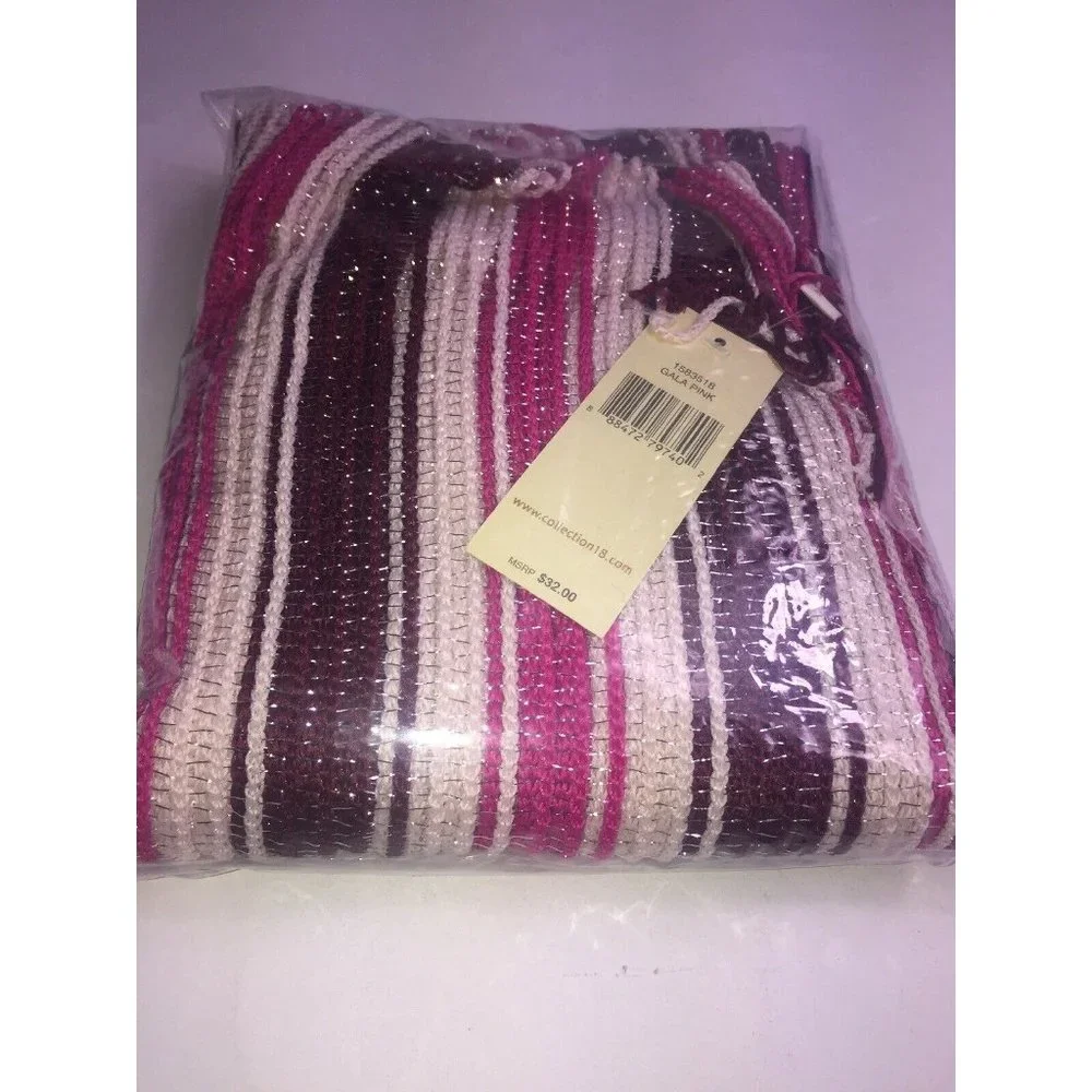 Collection Xiix Multi Stripe Metallic Net Wrap